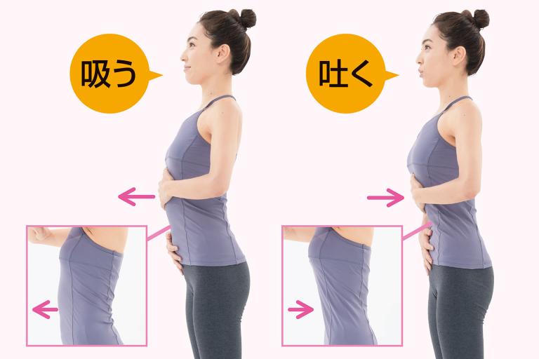 体幹を鍛えたいなら、まずは「ドローイン」呼吸法でインナーマッスルを強化／女性向け体幹トレーニング